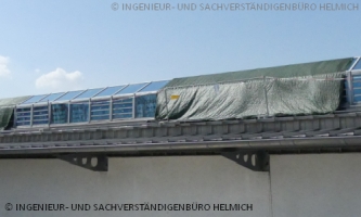 Foto: Wassereintritt an Dachverglasungen